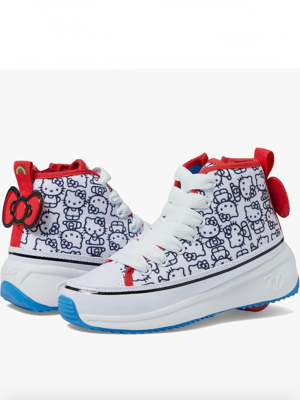 NIB hello kitty heelys veloz chi shoes